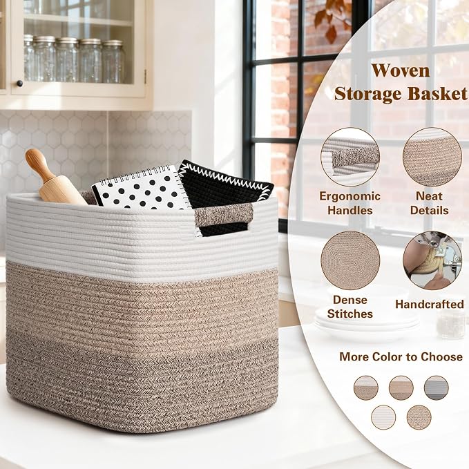15×13 Inch Storage Cubes, 3 Pack Cube Storage Bins - Image 4