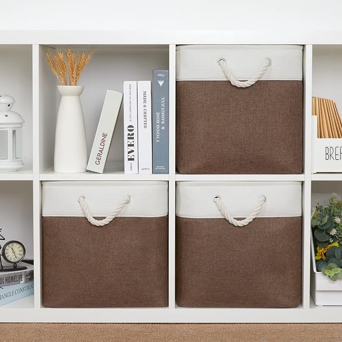Bidtakay Collapsible Rustic Cube Storage - Image 2