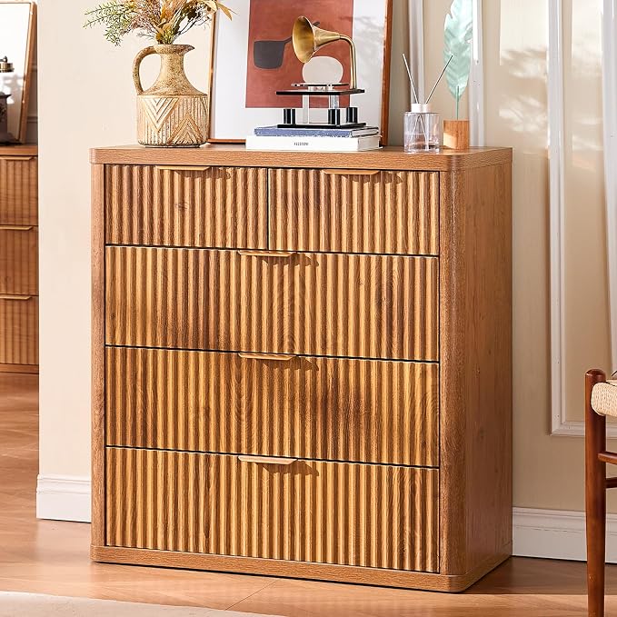 LEYAOYAO Fluted 5 Drawers Dresser - Image 3