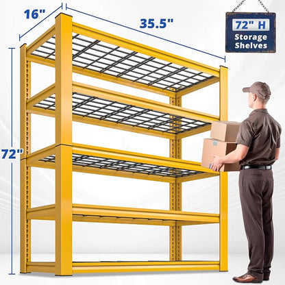 REIBII 72''H Garage Shelving 3010 LBS Storage Shelves Adjustable Metal Shelving - Image 3