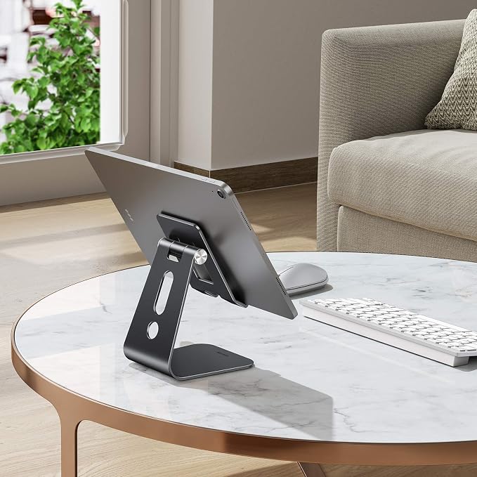 OMOTON Adjustable Tablet Stand for Desk, Upgraded Longer Arms for Greater - Image 6