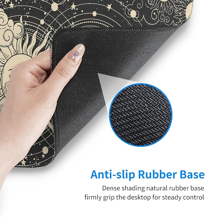 Desk Mat, Celestial Sun and Moon Extended Gaming Mouse Pad - Image 5