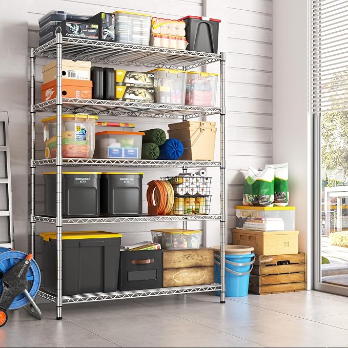 REIBII 73''H Storage Shelves 1660LBS Wire Shelving Unit - Image 6