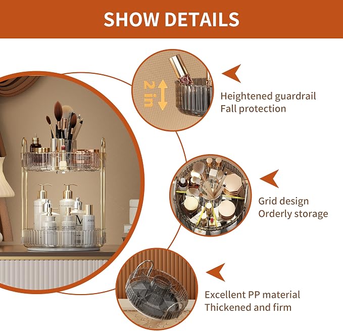 YCIA&DONE Rotating Makeup Organizer - Image 3
