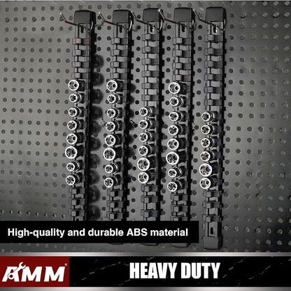 AMM 6-Piece Socket Organizer，3/8 inch Drive ABS Tools-Socket Holder，Heavy Duty - Image 8