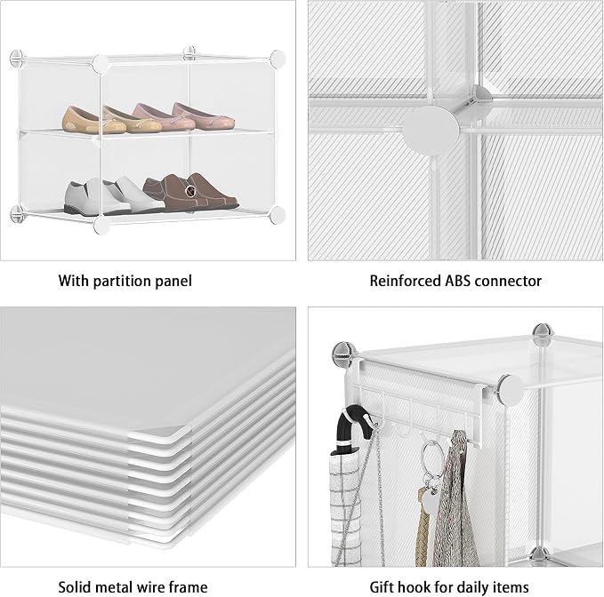 AWTATOS Closet Organizer 6 Cube Storage Shelves Portable Closet Clothes - Image 8