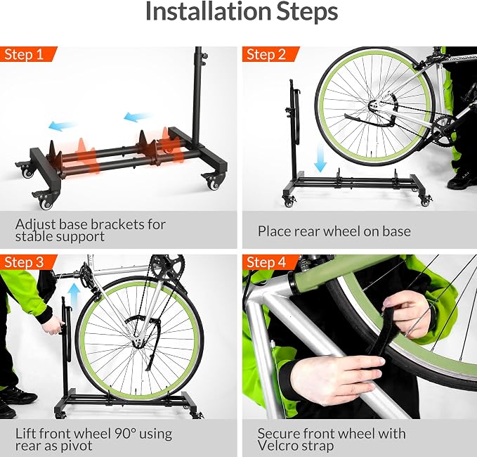Sttoraboks Vertical Bike Stand, Freestanding Bike Rack Garage Storage Upright - Image 9