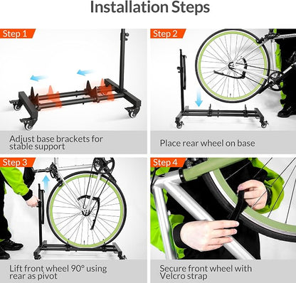Sttoraboks Vertical Bike Stand, Freestanding Bike Rack Garage Storage Upright - Image 9