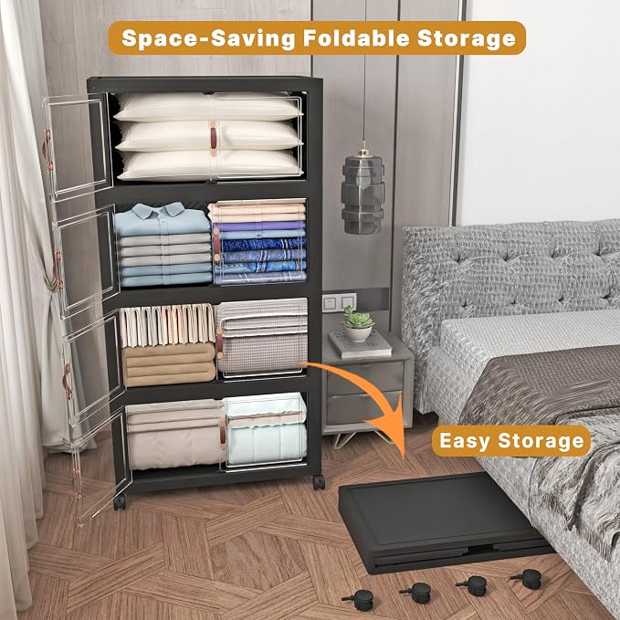 UAMFURI Stackable Storage Bins, 1440QT Collapsible Drawers - Image 7