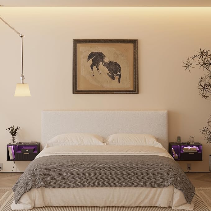 Veegle Black Floating Nightstand - Image 4