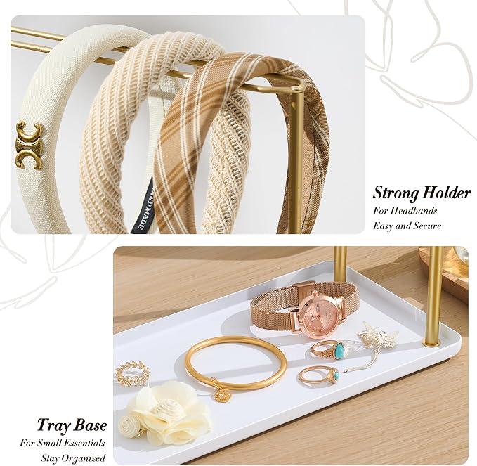 Headband Holder Organizer Metal 2-Tier - Image 5