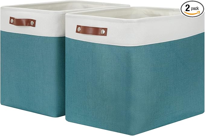 HNZIGE Large Canvas Organizer Baskets by HNZIGE