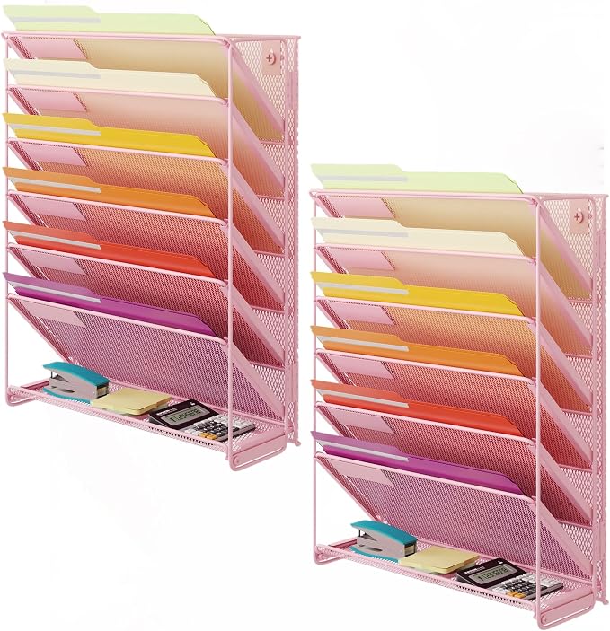 Kuntine.B Wall File Organizer Hanging Magazine Holder by KuntineB