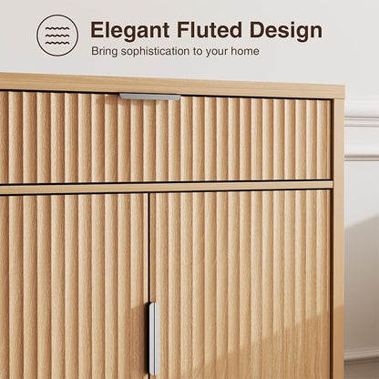 Vabches Fluted Sideboard Buffet Cabinet - Image 5
