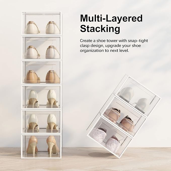 SEE SRPING XX-Large Shoe Storage Box Fit Size 14, Shoe Rack Sneaker Containers - Image 3