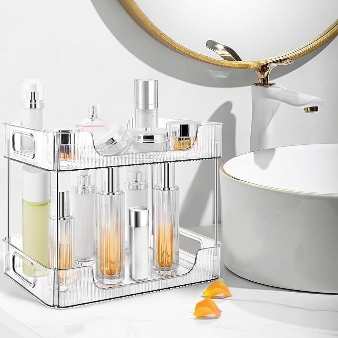 2-Tier Bathroom Counter Organizer Countertop Storage, Dresser Organizer Vanity - Image 6