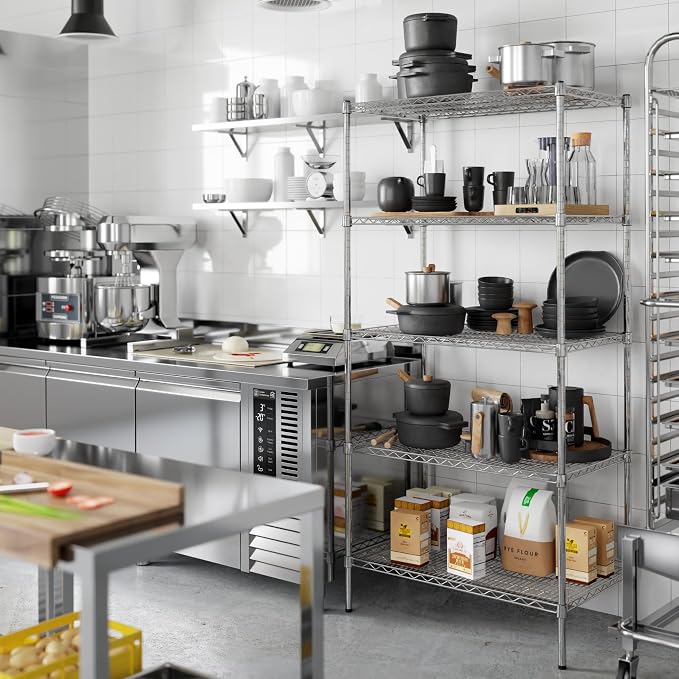 21" Deep x 36" Wide x 74" Height Wire Shelving Kit | 5-Tier | NSF Commercial - Image 6