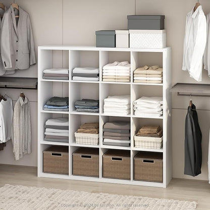 Furinno Cubic Extra Thick 16-Cube Closet Organizers and Storage, Open Shelf by Furinno-FitsYourSpaceFitsYourBudget