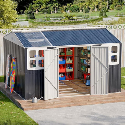 10x12 FT Metal Outdoor Storage Shed by WELYAS