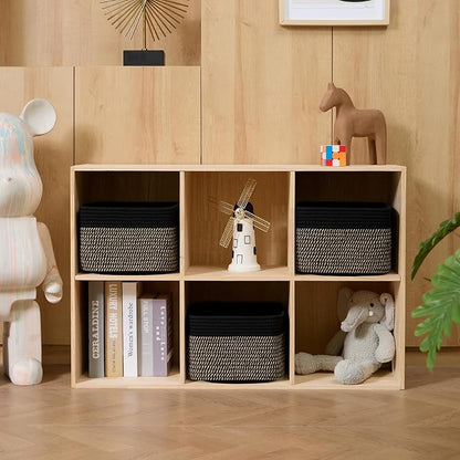 Small Organizing Baskets for Cubes Shelf, 9.7x9.7x7.1 Inch Rope Woven Storage - Image 3