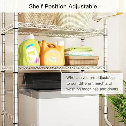 Ulif U11 Over Washer and Dryer Shelves, 3 Tiers Laundry Room Storage and - Image 4
