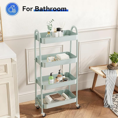 NEWBULIG 4-Tier Metal Rolling Cart - Image 5
