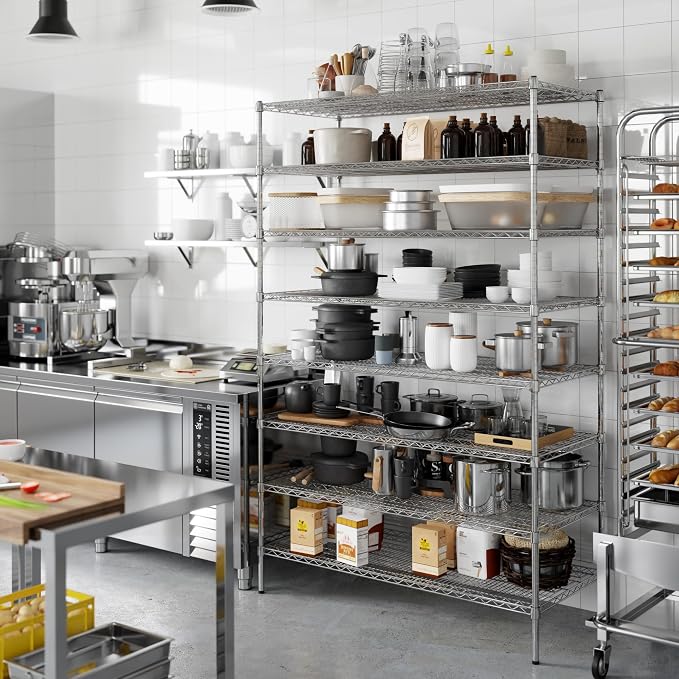 24" Deep x 54" Wide x 86" Height Wire Shelving Kit | 8-Tier | NSF Commercial - Image 4