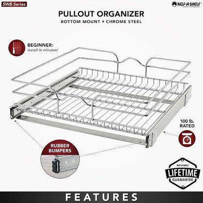 Rev-A-Shelf Kitchen Cabinet Pullout Shelf and Drawer Organizer Slide Out Pantry - Image 3