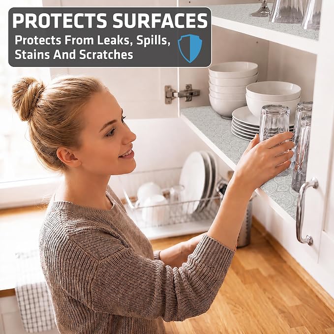 Drymate Premium Luxury Shelf & Drawer Liner, Thick Cushioned Fabric, - Image 2