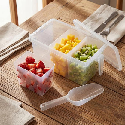 Havawish 3 Divided Ice Bin for Freezer Bucket Ice Container for Freezer - Image 7