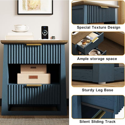 HIFYOBRO Fluted Nightstands - Image 5