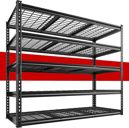 REIBII 55" W Garage Shelving, Storage Shelves Load 3000LBS, 5 Tier Adjustable by REIBII
