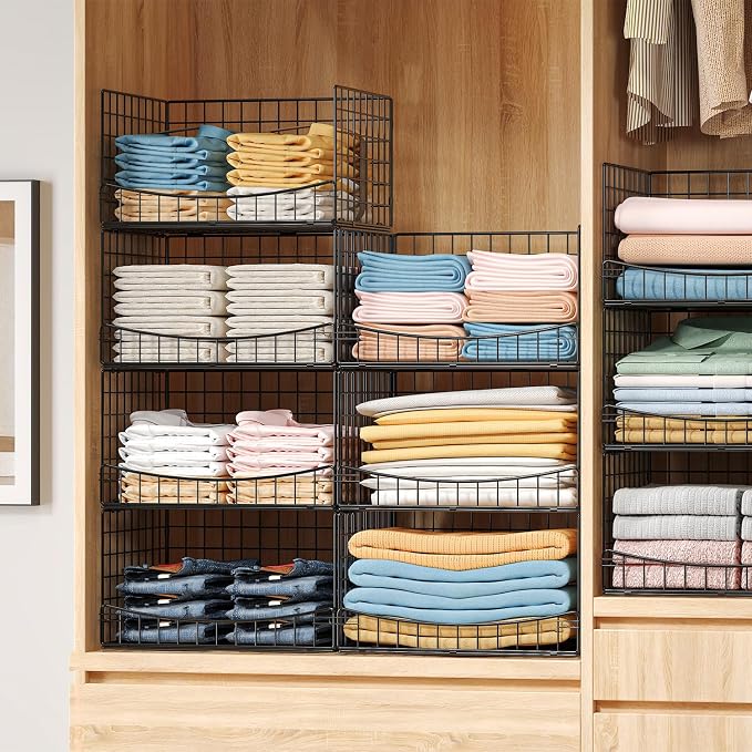 JKsmart 5-Tier Stackable Closet Organizers and Storage Shelves, Extend Clothing - Image 9
