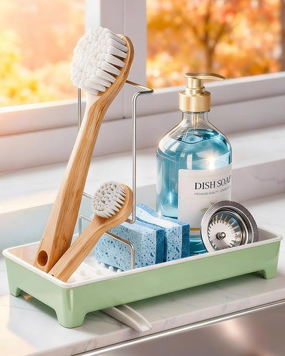Ceramic-Look Sink Caddy, Rustproof Sponge Holder by Unknown