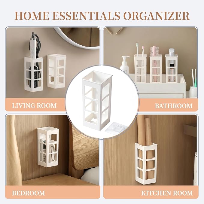 Zdesign Hair Tool Organizer Wall Mount, Hanging Bathroom Tool Organizer - Image 3