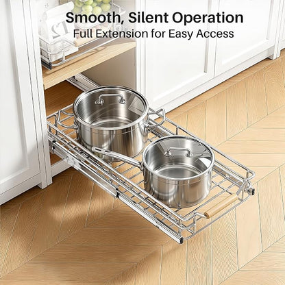 Pull out Cabinet Organizer, Heavy Duty Smooth Sliding Under Cabinet Shelves - Image 3