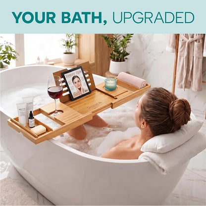 SereneLife Bath Caddy Breakfast Tray Combo - Image 3