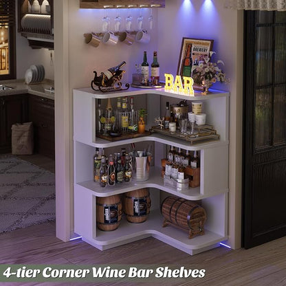 Armocity Corner Book Shelf, 4-Shelf L Shaped Corner Bookshelf - Image 6
