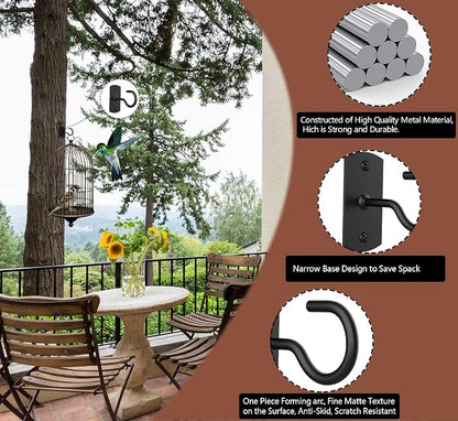 Ceiling Hooks for Hanging Plants 8Pack 4in, Wall Hooks for Plants, Hanging Bird - Image 3