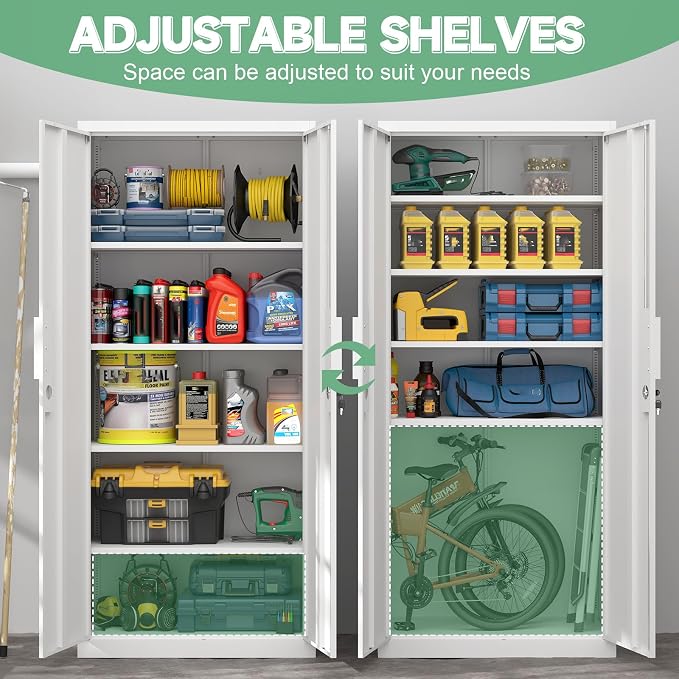 Metal Locking Cabinet, Heavy Duty Tall Cabinet - Image 7