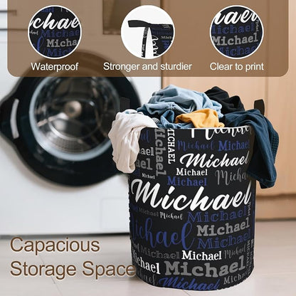 Custom Name Laundry Hamper, Personalized Laundry Baskets - Image 5