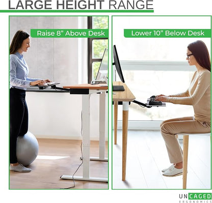 Uncaged Ergonomics KT2-b Under-Desk Adjustable Height & Angle Sit to Stand Up - Image 3