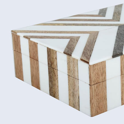 Handicrafts Home White Decorative Storage Box - Image 5