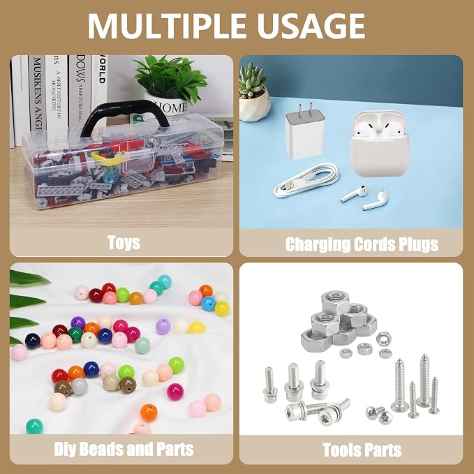 Plastic Storage Container with Lid, Small Storage Bin - Image 4