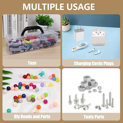 Plastic Storage Container with Lid, Small Storage Bin - Image 4