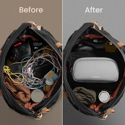 tomtoc Electronics Organizer Travel Case, Water Resistant Travel Bag Cable - Image 5