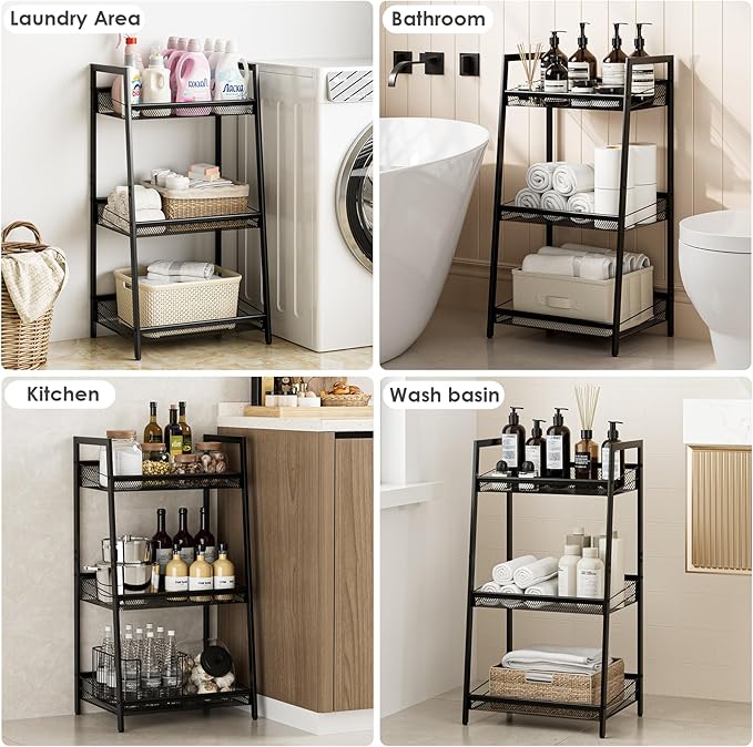 Masupu 3 Tier Bathroom Shelf, Bathroom Organizer and Storage - Image 5