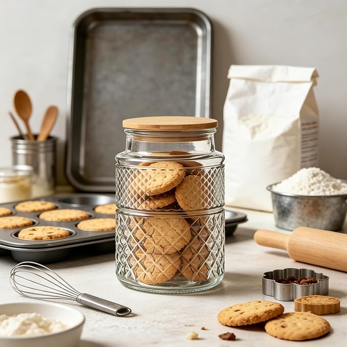 Large Glass Storage Jar, 60 FL OZ Glass Food Storage Containers - Image 6