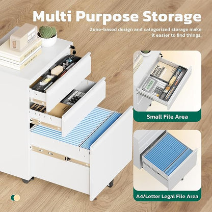 Greenvelly 3 Drawer Mobile File Cabinet - Image 5