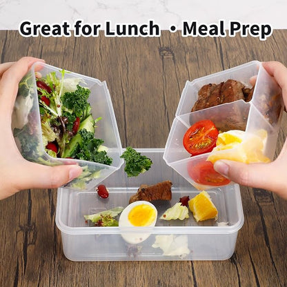 KIGI Meal Prep Containers for Lunch, Leak-Proof, Airtight lid, Microwave Safe - Image 3